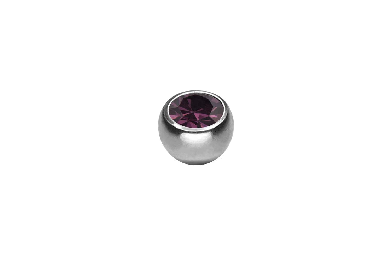 Titan Schraubkugel KRISTALL von Piercingline